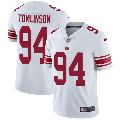 Nike Giants #94 Dalvin Tomlinson White Men's Stitched NFL Vapor Untouchable Limited Jersey - Click Image to Close
